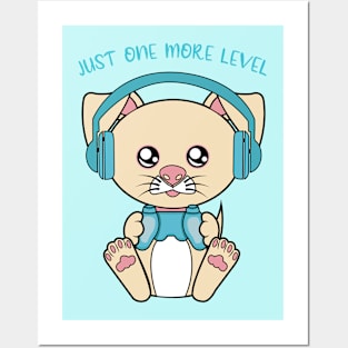 Just one more level, cute dog Posters and Art